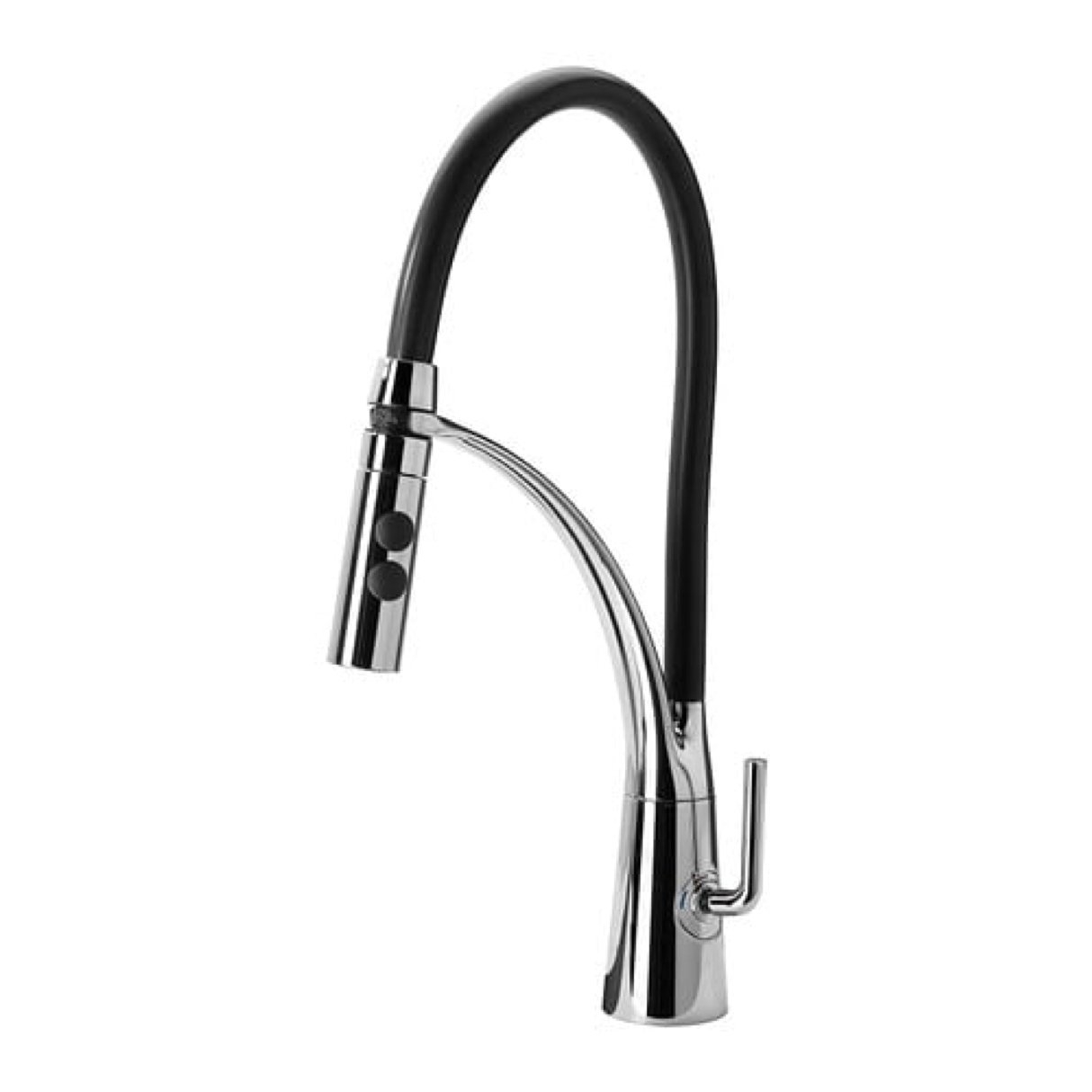 Ikea Aleskar Kitchen Faucet With Side Spray Chrome Plated Black 60257945 Ebay