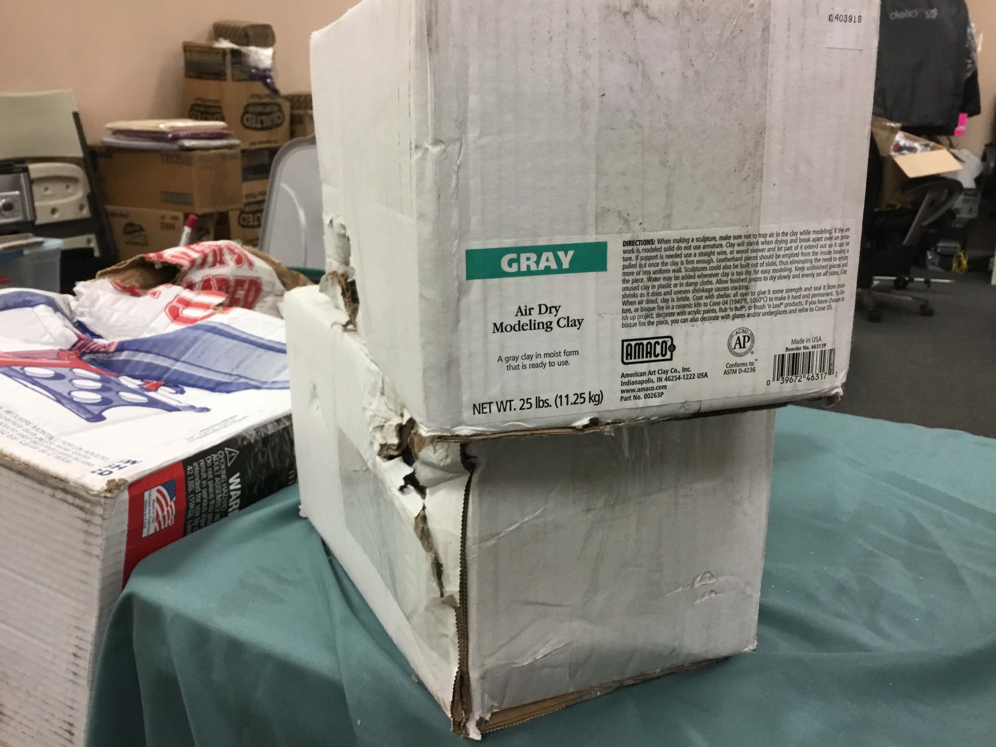 Gray AMACO AMA46317P Air Dry Clay 25 lbs.